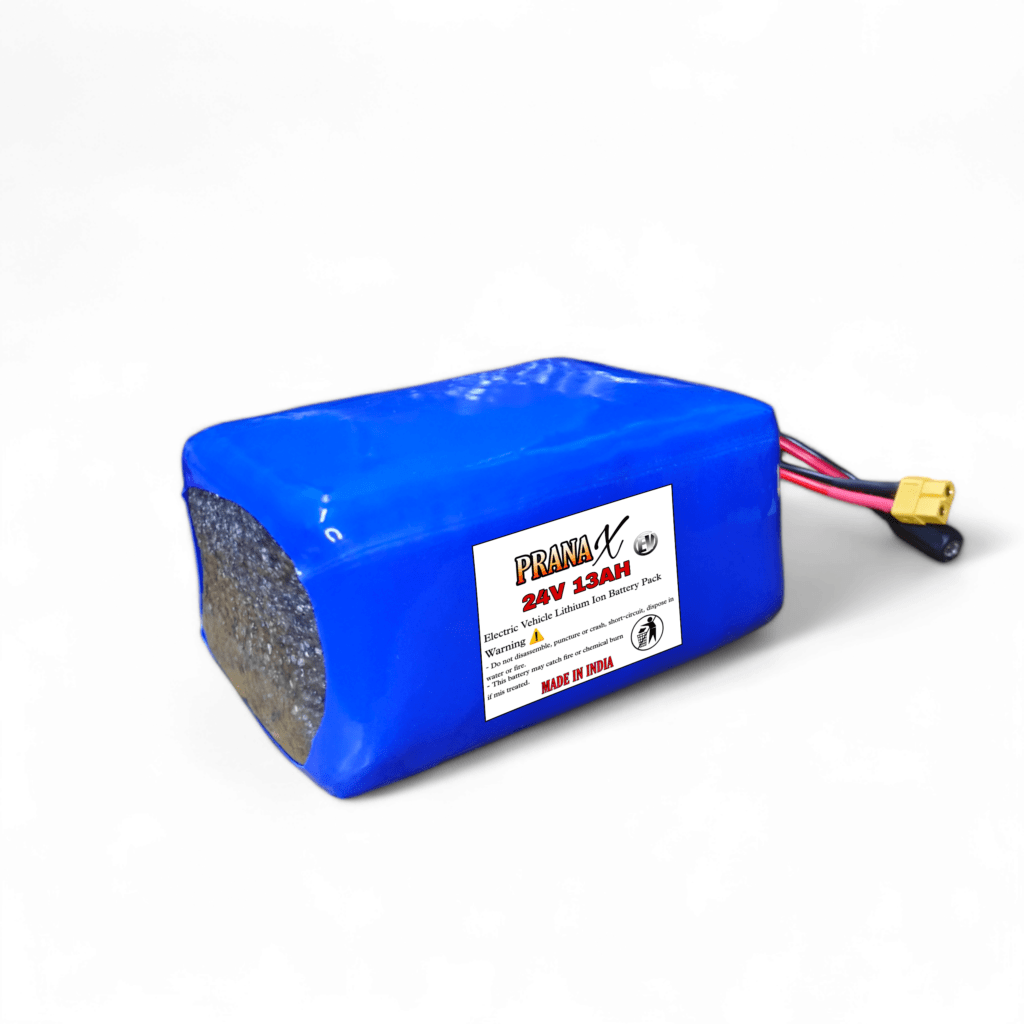 24V 13AH 37KM+ Mileage Rechargeable Lithium Ion Battery Pack For Electric Cycle & Others EV