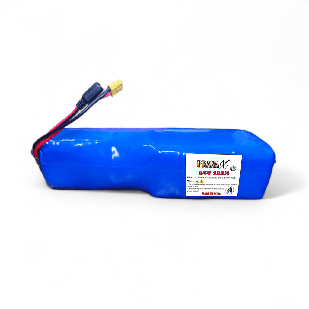 24V 18AH 50KM+ Mileage Lithium Ion Battery Pack For Electric Cycle & Others EV