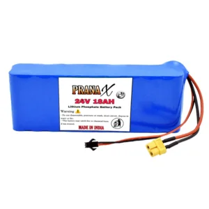 24V 18AH 50KM+ Mileage Lithium Ferro Phosphate Battery Pack For Electric Cycle & Others EV