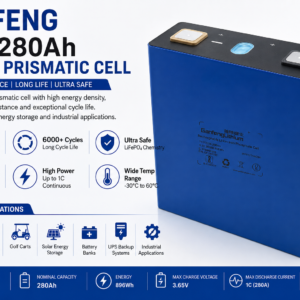 Ganfeng 3.2V 280Ah LiFePO₄ Prismatic Battery Cell