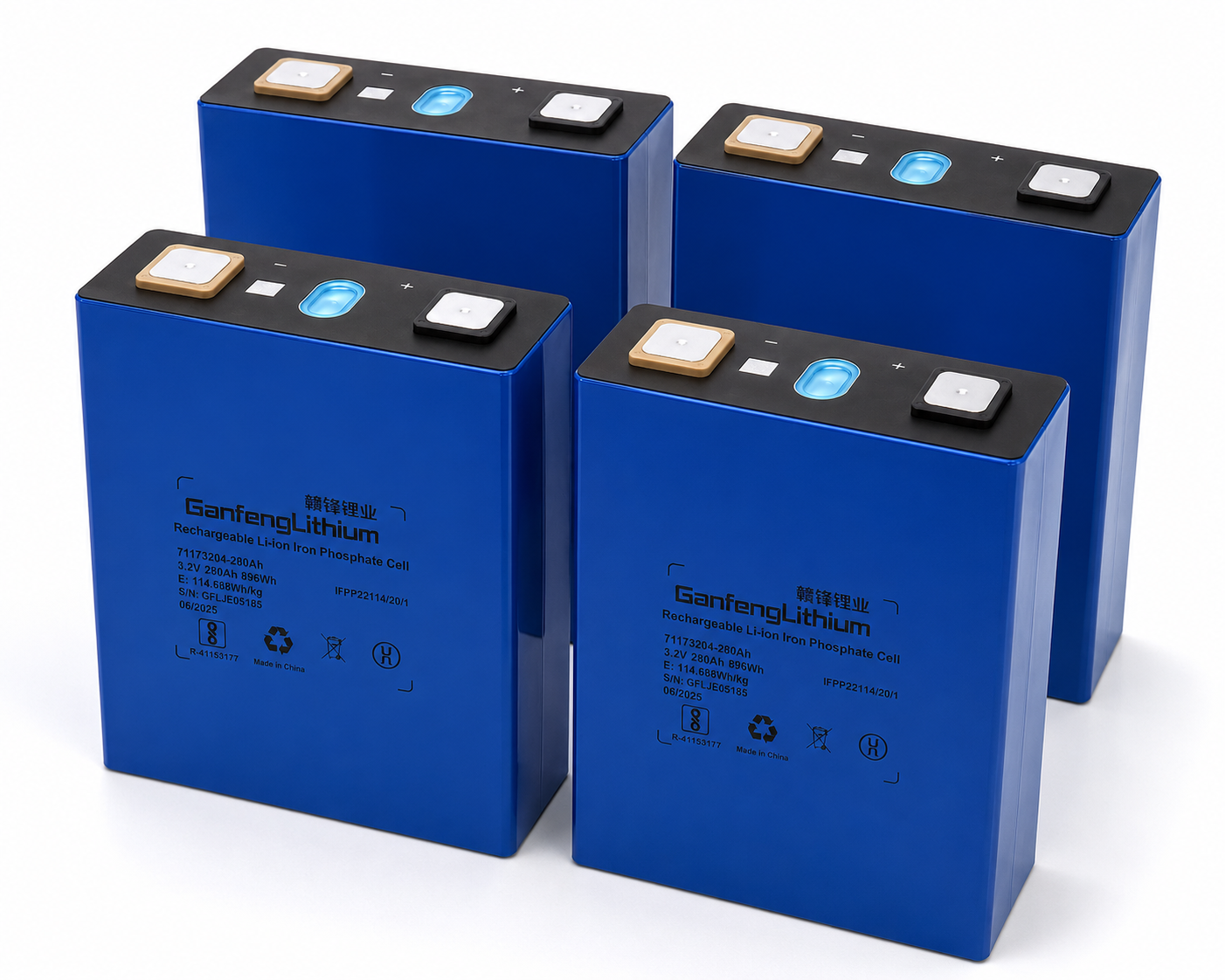 Ganfeng 3.2V 280Ah LiFePO₄ Prismatic Battery Cell - Image 3